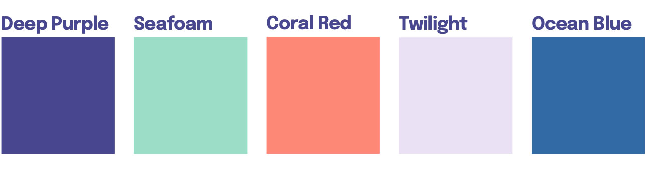 Sea Sanctuary's new colour palette